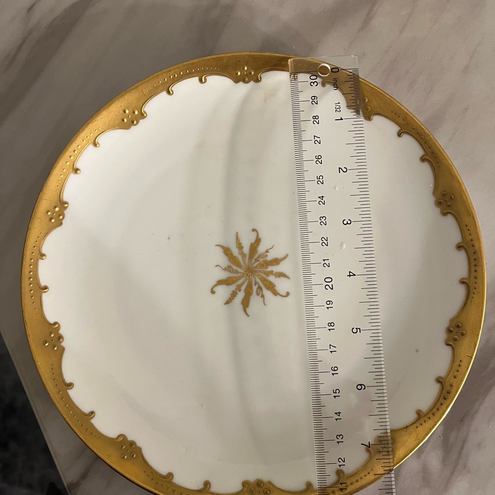 Haviland Gold and White DecorativePlate